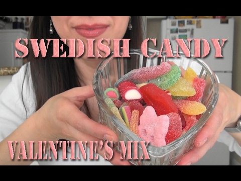 SassEsnacks ASMR | Swedish Candy | Valentine's Day | Sockerbit | Scandinavian Sweets | Eating Sounds