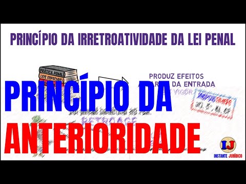 PRINCÍPIO DA ANTERIORIDADE | PRINCÍPIO DA IRRETROATIVIDADE | DIREITO PENAL