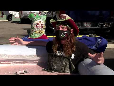 Stuntman spends 24 hours in a tub of beans