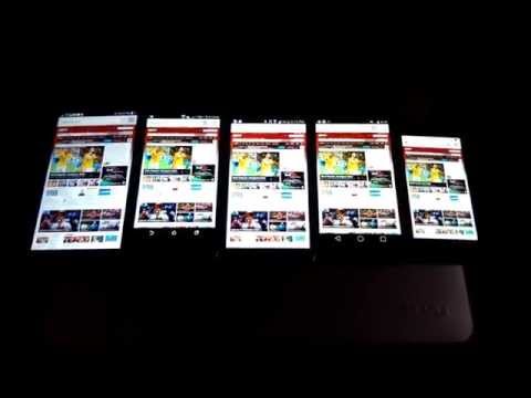 Brightness Phone Display Comparison
