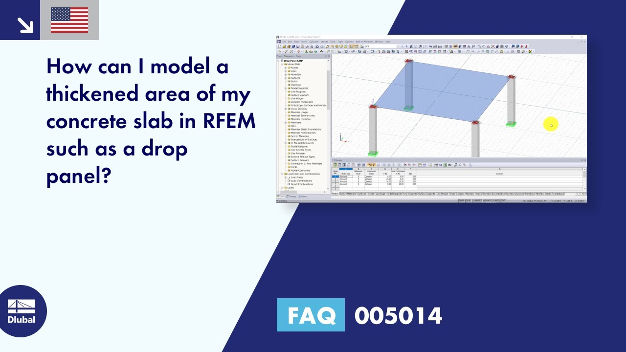 FAQ 005014 | How can I model a thickened area of my concrete slab in RFEM such as a drop panel?