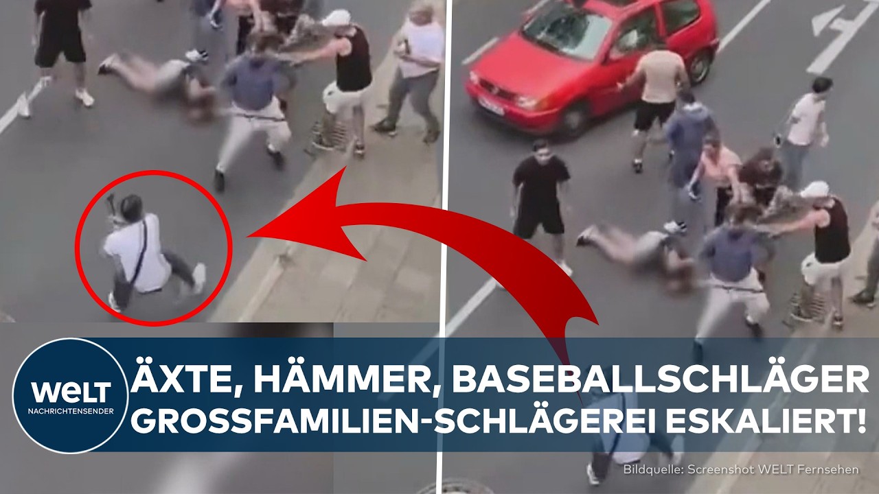 MASSENSCHLÄGEREI IN NRW: Äxte, Hämmer, Baseballschläger! Brutale Prügelei zwischen zwei Großfamilien