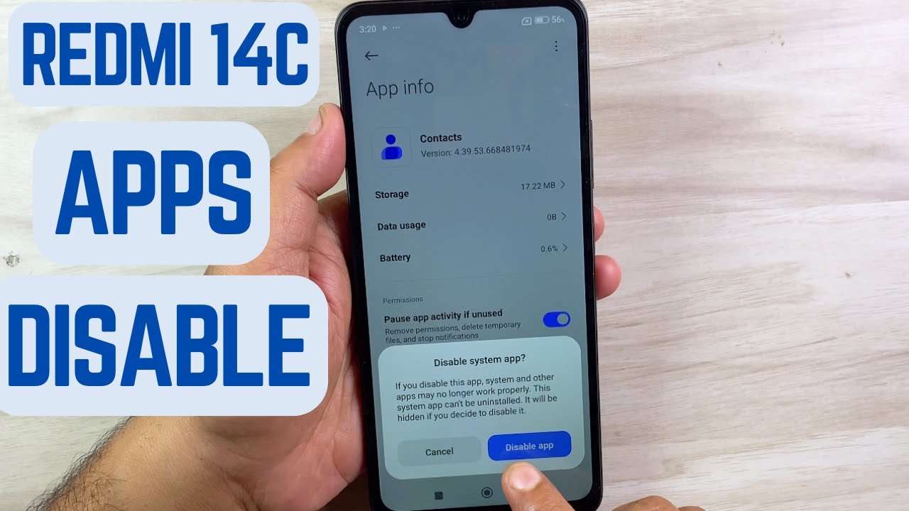 📱 Redmi 14C – Disable & Enable Apps | Complete Guide