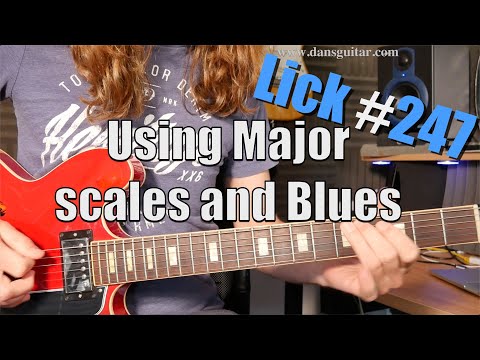 Guitar Lick Friday 247 - Major and Blues scale lick Am or C