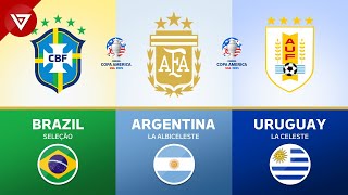 All 16 Team Nicknames in Copa America 2024 ft. Brazil, Argentina, Uruguay
