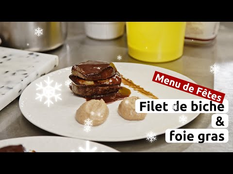 Repas de fêtes : filet de biche et foie gras poêlé