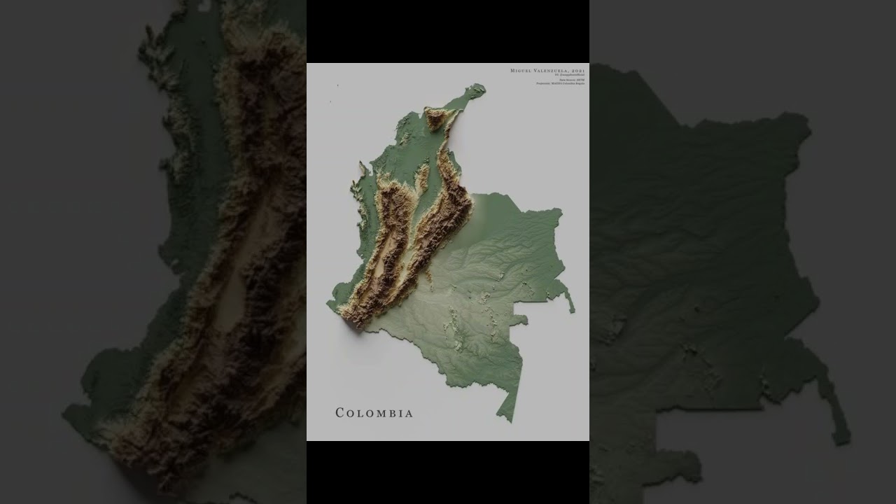Topography of Colombia