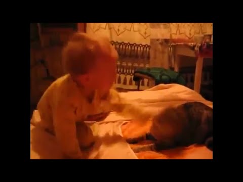 Cat attacks baby and gets punched! - YouTube