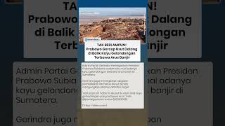 Tak Beri Ampun! Prabowo Gercep Akan Bongkar Dalang di Balik Kayu Gelondongan Terbawa Banjir Sumatera