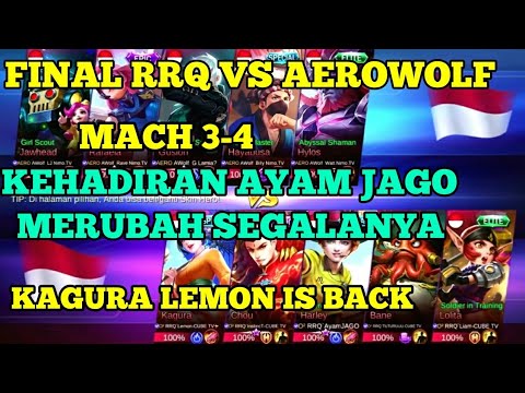 FINAL RRQ VS AEROWALF ROXY BEKRAF GAME PRIME 2018 MACH 3 - 4 MOBILE LEGENDS