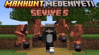Minecraft ama MANHUNT MEDENİYETİNDEN Kaçabildim Mi?