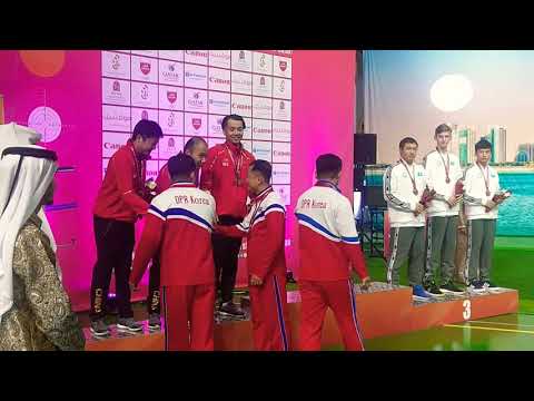 #ISSF 14th Asian Shooting Championship Doha 2019: 10m Running Target Men's Team(KOR-1st, CHN-2, KAZ)