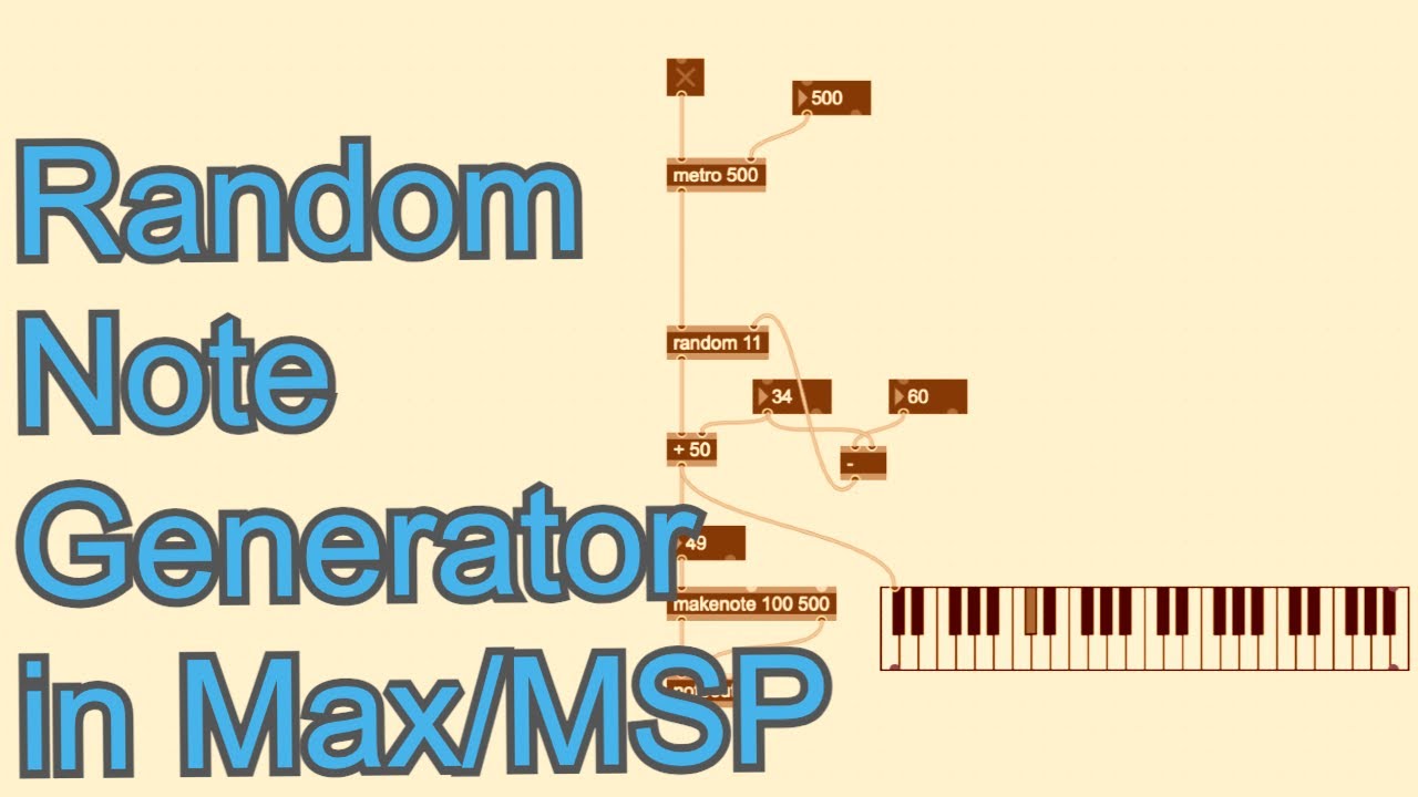 Random Note Generator - Max/MSP Tutorial for Beginners