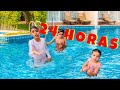 24 HORAS NA PISCINA O ÚLTIMO A SAIR VENCE DESAFIO NA PISCINA