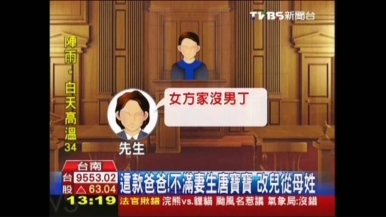這款爸爸！不滿妻生唐寶寶　改兒從母姓