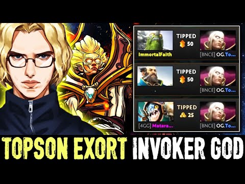Topson Insane Wex Exort Invoker God - Destroying Enemy With Insane Plays Dota 2