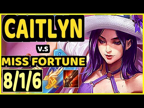 BENJI (CAITLYN) vs MISS FORTUNE - 8/1/6 KDA BOTTOM ADC GAMEPLAY - NA Ranked DIAMOND