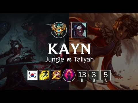 Kayn Jungle vs Taliyah - KR Challenger Patch 8.20