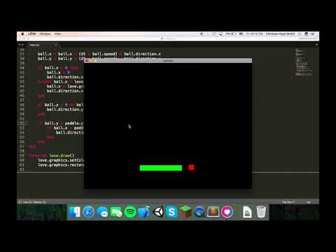 SpeedCoding Single Player Pong in Lua, LÖVE2D