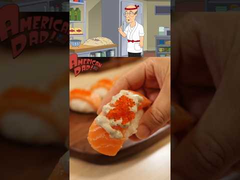 Remaking American Dad Salmon Sushi #viral #food #shorts