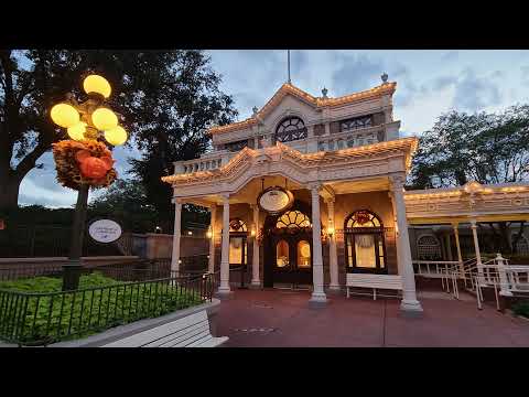 Magical Minutes Sunset at the Magic Kingdom in Walt Disney World Resort WDW Main Street Disney Parks