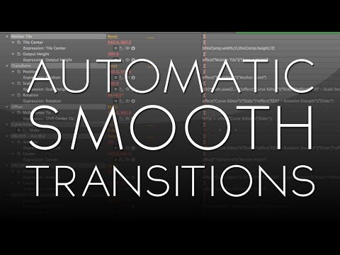 After Effects Tutorial: Automatic Smooth Transitions (CS6+)
