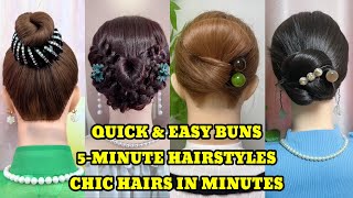 EASY & CHIC BUNS FOR ANY HAIR LENGTH | 5-Minute Hairstyle Tutorial