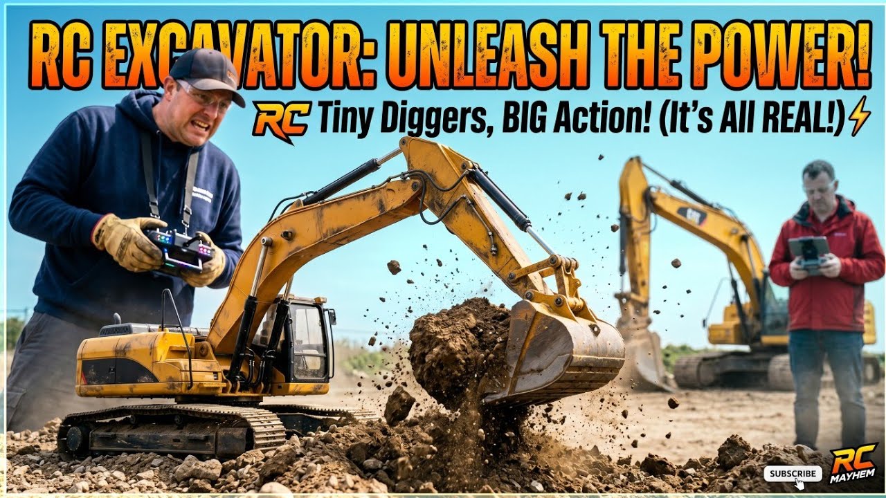 Welcome To RC Excavators working in the sand land