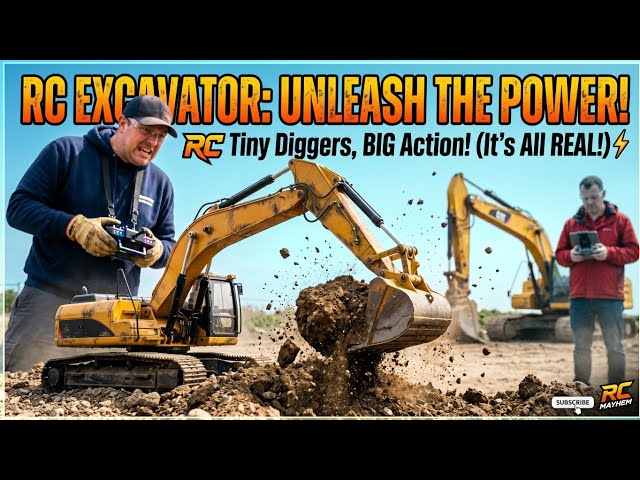 Welcome To RC Excavators working in the sand land SDDEFAULT Thumbnail