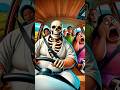 Evolution of skeleton Skeleton is driving a car with crying people. #cat #funny ＃car