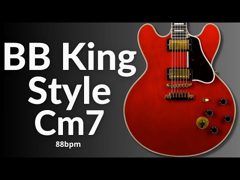 BB King Vibes Blues Guitar Backing Track in C Minor (Cm7)
