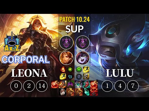 AXIZ Corporal Leona vs Lulu Sup - KR Patch 10.24
