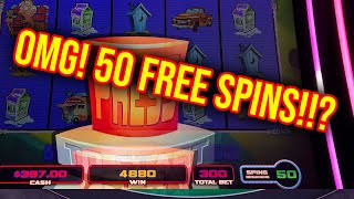 OMG HIT 50 FREE SPINS ON THE FIRST SPIN!! JOURNEY TO PLANET MOOLAH SLOT MACHINE!!
