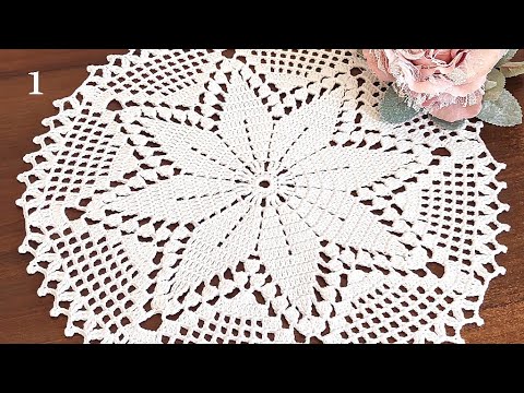CROCHET How to crochet doily EASY Tutorial Part 1, 1 - 7 round
