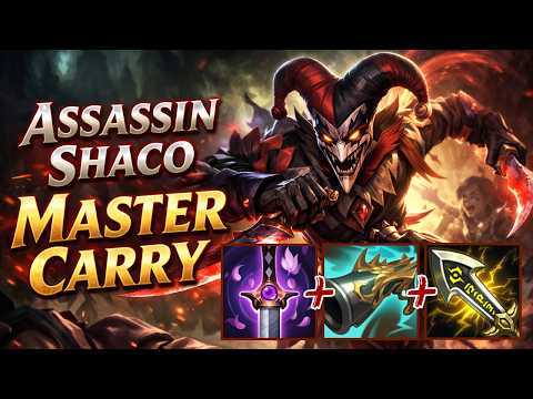 Youmuus Rush Crit Shaco - S16 Master Carry [League of Legends] Full Gameplay - Infernal Shaco