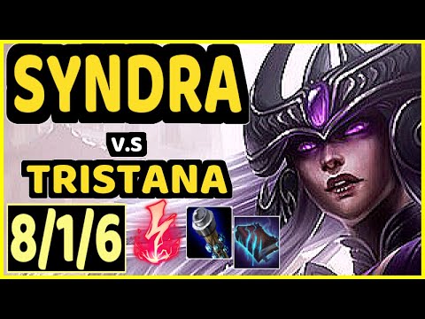 BDD (SYNDRA) vs TRISTANA - 8/1/6 KDA MID CHALLENGER GAMEPLAY - KR