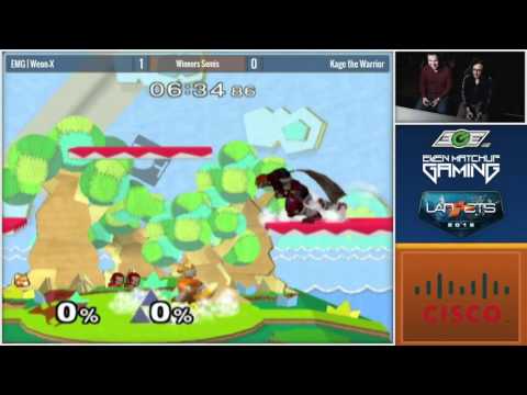 LAN ETS 2016 - Kage the Warrior (Ganon) EMG | Weon-X (Fox) - SSBM Singles Winners Semis