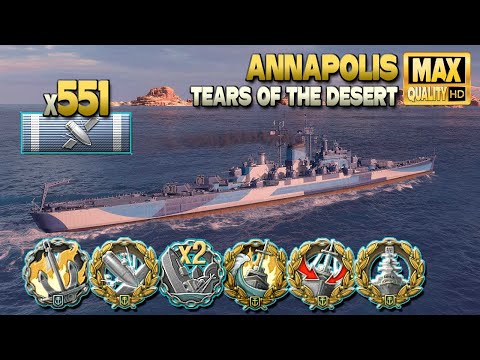 Cruiser Annapolis: Good player on map Tears of the Desert - World of Warships