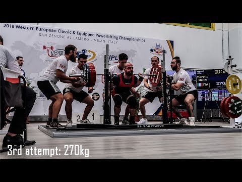 ABBIAMO VINTO IL CAMPIONATO OVEST EUROPA DI POWERLIFTING! 270KG SQUAT!