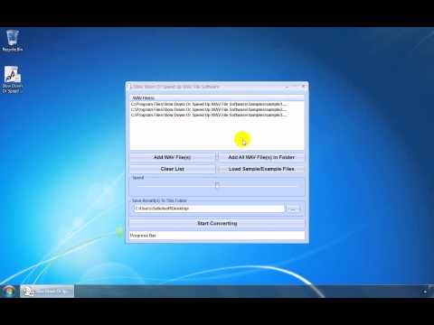 Slow Down Or Speed Up WAV File Software