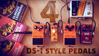 Video thumbnail for 4 Boss DS-1 Style Pedals (Boss DS-1, Keeley Ultra Mod, Mooer Ultra Drive MkII, MXR '78 Distortion) by The Pedal Bored