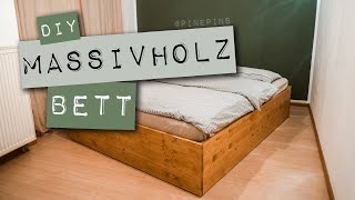 DIY Bett aus Massivholzbett selbst bauen #houselife