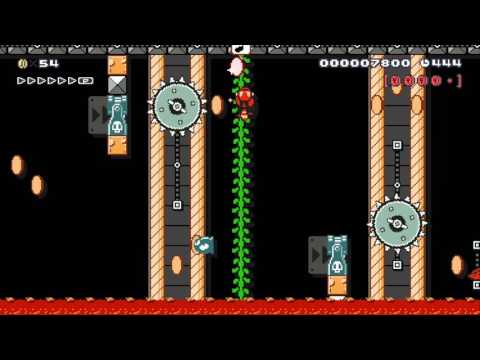 Beanstalk Stronghold 3-4 by Gnome - SUPER MARIO MAKER - NO COMMENTARY 1AT