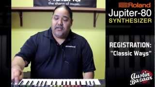 Video thumbnail for Roland Jupiter-80 Synth (2/5): Registration Demo: "Classic Ways" - Ed Diaz by Austin Bazaar