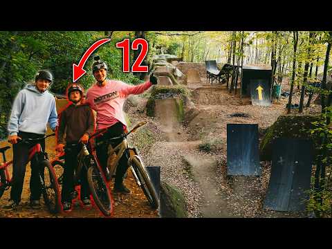 With a 12-year-old young talent on a MTB trail that will soon be demolished!