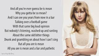 Taylor Swift - Mean | Lyrics Songs
