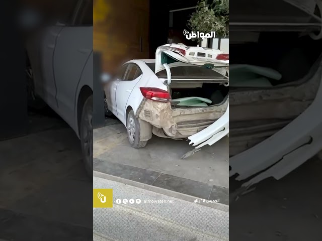 سيارة تقتحم محلًا في شارع تركي الأول بالرياض