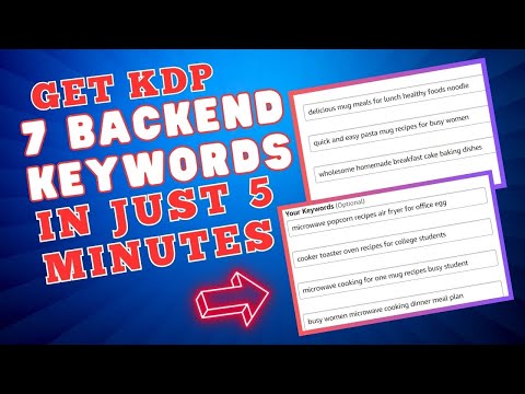 Get Free Amazon KDP 7 Backend Keywords Fast | How to Rank Your Book on Amazon First Page #amazonkdp