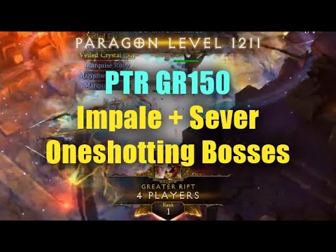 GR150 cleared with Impale + 3 Supports (& other First Impressions) - Diablo 3 Season 25 PTR
