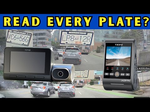Viofo A229 Pro dash cam vs 70 Mai T800 license plate comparison